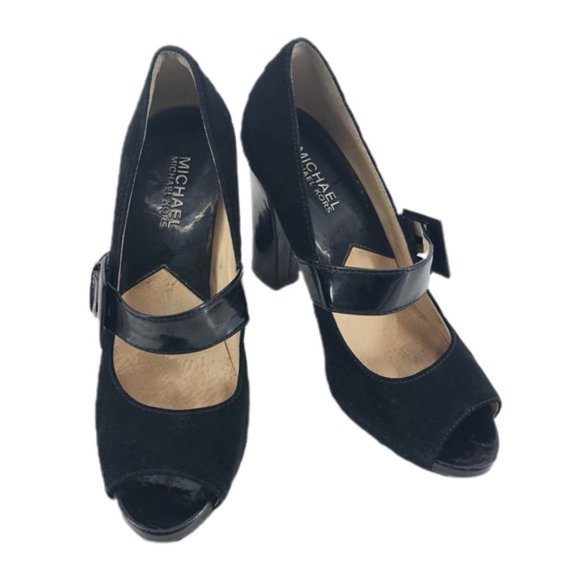 MICHAEL Michael Kors Shoes - Michael Kors Black Peep Toe Strappy Sandal Shoe